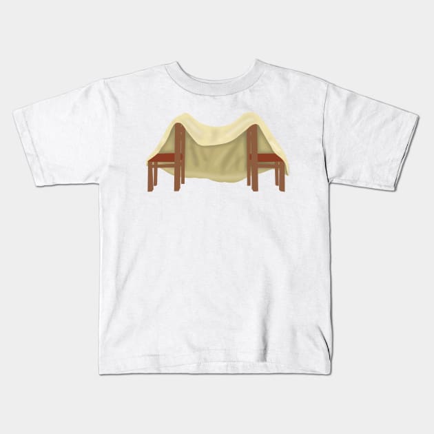 Blanket fort Kids T-Shirt by Becky-Marie